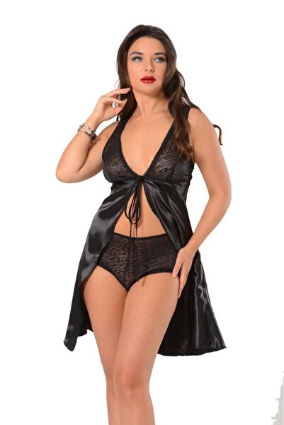 Sistina 341 Cămașă de noapte neagră Fantasy Culoare neagră Mărime S/m
