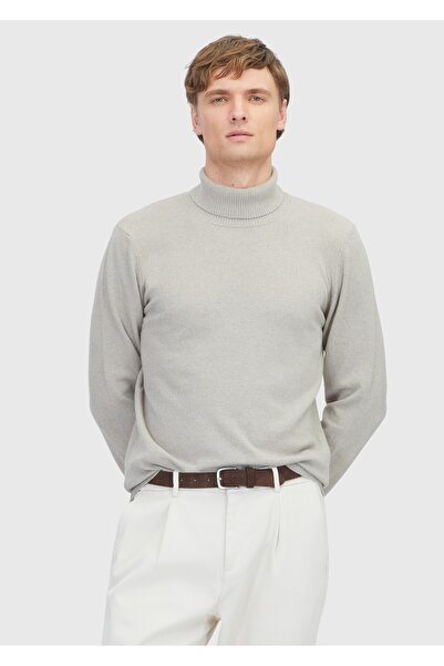 Ramsey Pulover din tricot din amestec de lână cu tricot simplu, complet cu gâ...