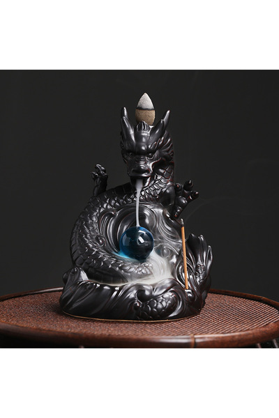Choice AE55 Only Burner 1pc, Dragon Backflow Incense Burner Ceramic Incense H...