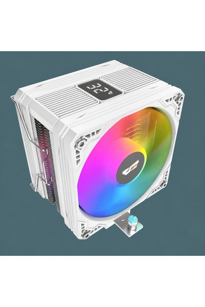 darkFlash M400 120mm RGB Air CPU Cooler,Digital Display,200W TDP,2000 RPM,Int...