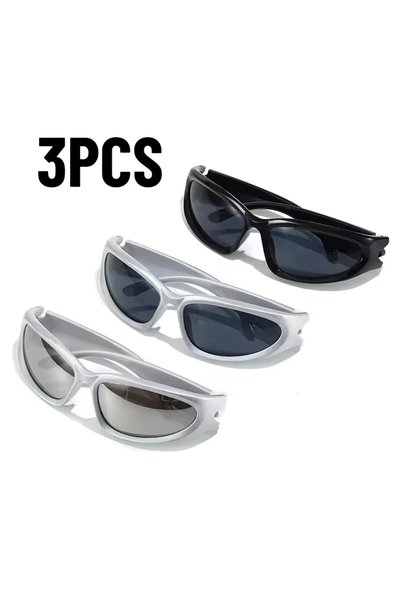 Choice 3pcs 2/3pcs Fashionable Men and Women Sunglasses High-end Y2K Square B...