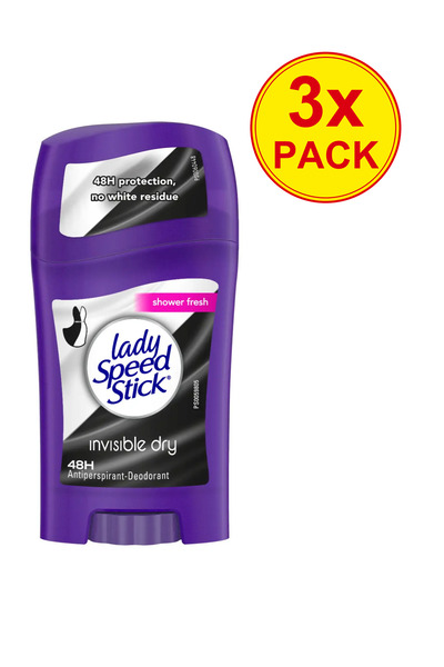 Lady Speed Pachet de 3x Deodorant solid stick 24/7 Invisible Protection 40g