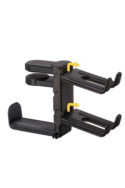 Choice1 1pc Black 3-in-1 Under Desk Headphone Hanger W/ Controller Holder, Ad...