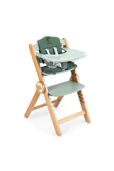 Kidnort Scaun de masa pentru copii multifunctional Drommer Green, pliabil, di...