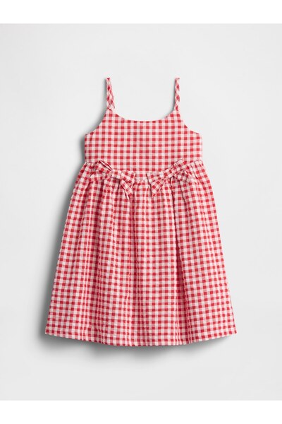 GAP Kız Bebek Kırmızı BabyGap Fiyonk Elbise