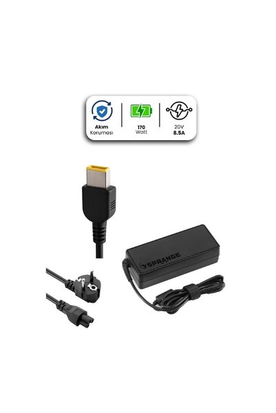 SPRANGE LENOVO Laptop Notebook Adaptör Şarj Aleti 20V 8.5A 170W USB Pin Uç Ad...