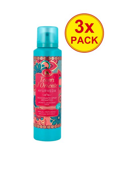 Tesori d'Oriente Pachet 3x Ayurveda Deodorant Spray , 150 ml