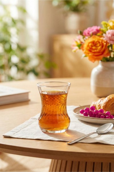 LAV كوب شاي زجاجي من إنسي لـ 6 أشخاص سعة 105 مل
