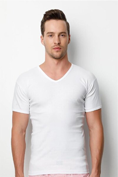 DONEX Tricou pentru bărbați cu mânecă scurtă cu decolteu în V Tricou pentru b...