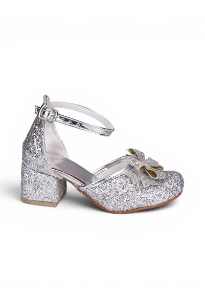 ZACOZ Girl's Princess Bow Detailed Heeled Evening Dress Shoes