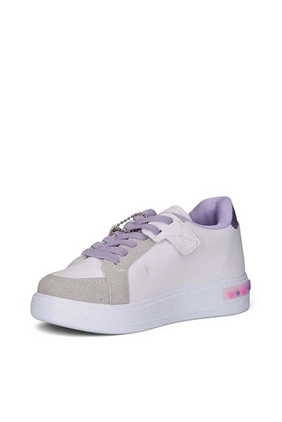 ZACOZ Pop Star Girls' Casual Sneaker Shoes with Accessories — White Lilac