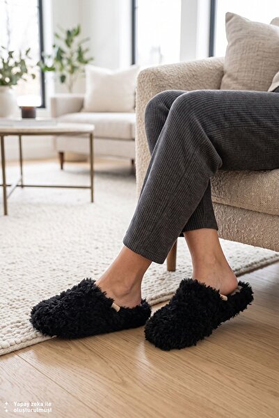 Twigy Twnyx Plush Women's House Slippers Black 37/41