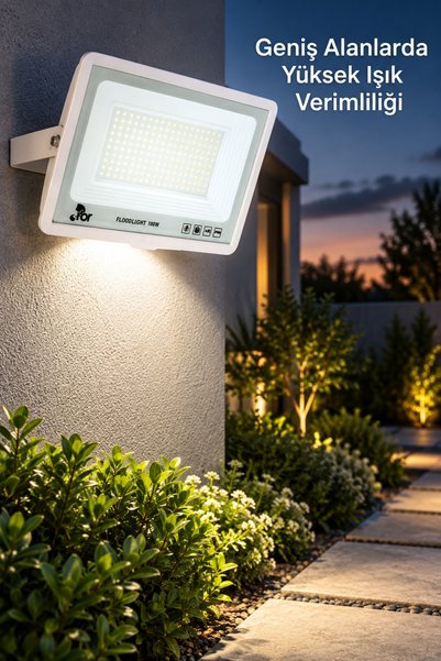 RBR 100W SMD LED Dış Mekan Aydınlatma Projektörü Bahçe Saha Armatürü