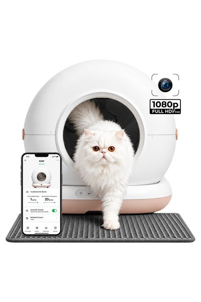Haustier CB002 KAMERALI Akıllı Otomatik Kedi Tuvaleti, (Haustier Türkiye Gara...