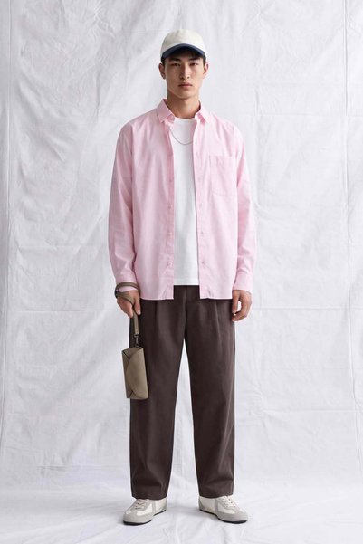 NGR Men's lugano oversize pocket shirt pink