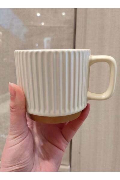 Arabest Ceramic Stoneware Drinkware Cup, Retro Style Coffee Mug, 300ml Cateri...