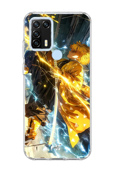 lelia حافظة هاتف شفافة مطبوعة بتصميم Anime Lightning Sword متوافقة مع General...