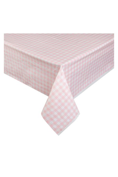 Jumbo Față de Masă din Plastic Roz in Carouri 214x137 cm – Protecție și Decor...