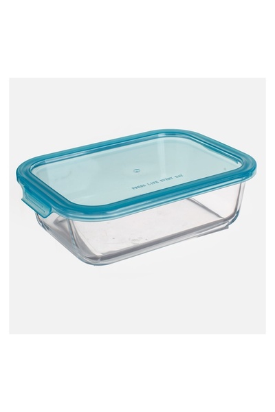 OEM Caserolă din Sticlă cu Capac Albastru 1 L – Depozitare Practică pentru Al...