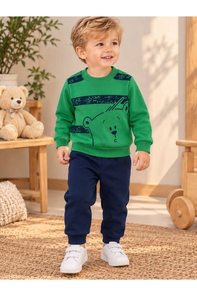 Organic Product DimpleBaby 0-24 Ay Unisex Bebek Kaşkorse Kumaş Ayıcık Baskılı...