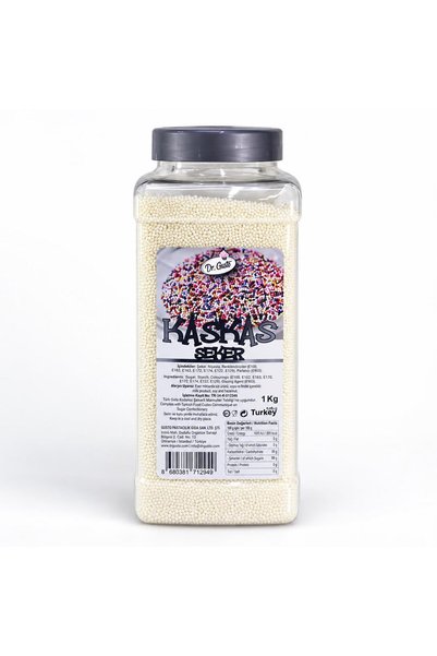 Dr. Gusto Beyaz Kaskas Şekeri – Pasta ve Tatlı Süsleme Şekeri