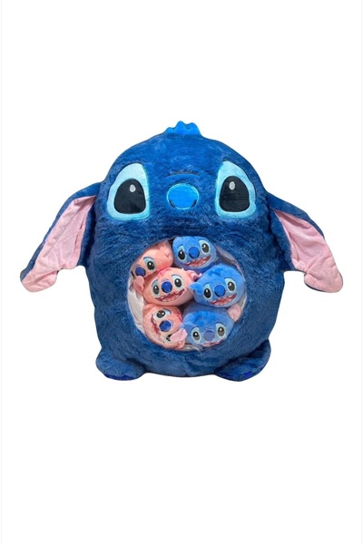 Generic Brand Set jucării de pluș pernă Stitch cu 6 pui