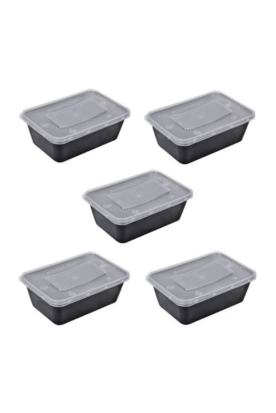 OEM Recipiente Alimente Transparente Negre 750 ml – 5buc – Depozitare și Orga...