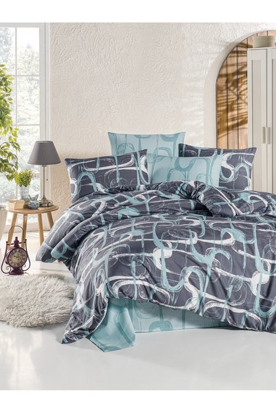 newhome Vip Ranforce Double Bedding Set Troy Blue
