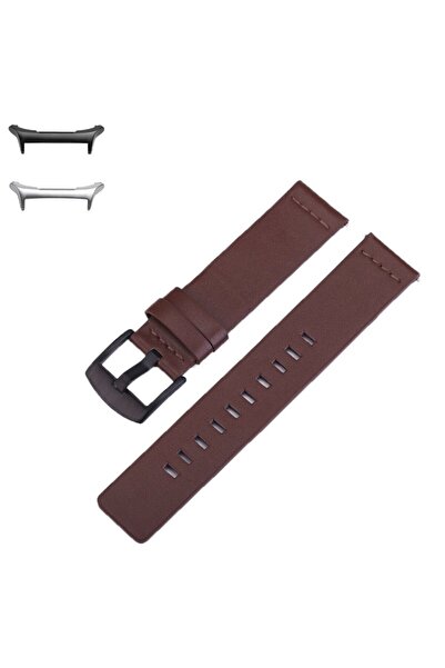 VD VERY DREAM Curea din piele compatibilă cu Samsung Galaxy Watch Ultra, Maro