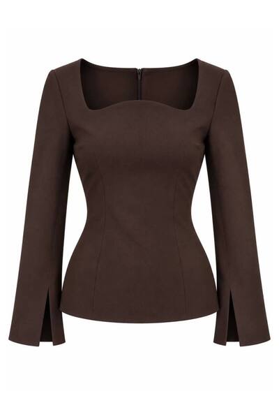 Butik Beyza Bluze - Metalic - Regular fit