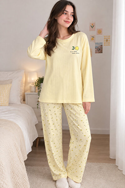 Fitilli Polarlı Pijama Takımı