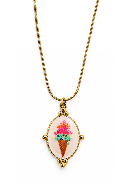 Nearsis Steel Necklaces - Gold-colored - Without Stone