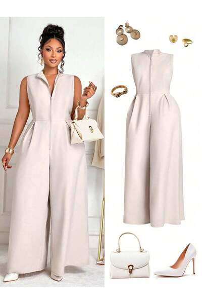 Sheya Jumpsuits - Beige - Casual