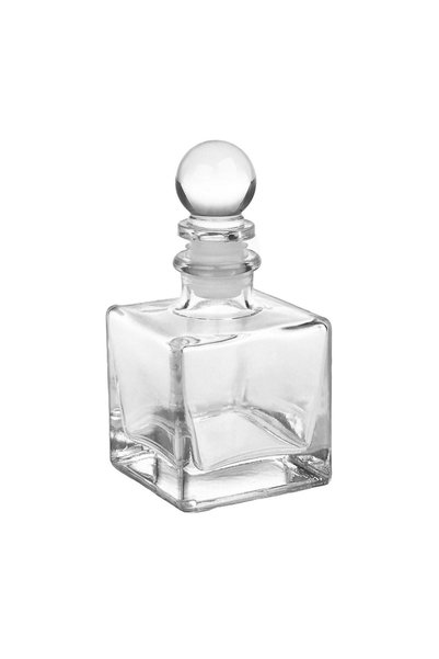 OEM Sticlă transparentă pătrată pentru lichior, dop tip bilă, 50 ml