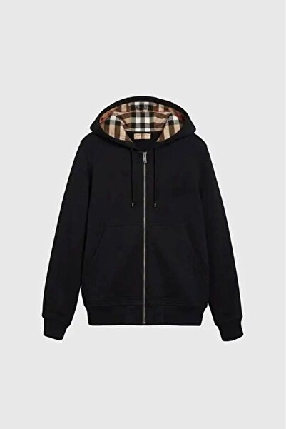 BPM Drip Plaid Patterned Oversize Zip Hoodie Jacket
