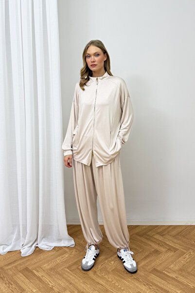 Melike Tatar Modest Two Piece Set - Gray - Not specified