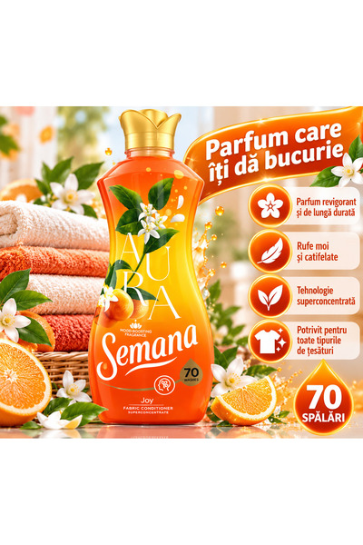 Semana Balsam de rufe Aura Joy, 70 spălări – Superconcentrat, parfum floral-c...