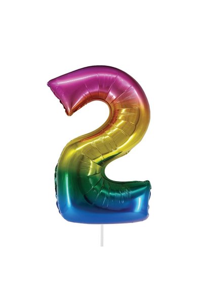 OEM Balon Petrecere din Folie Curcubeu Metalizat Nr.2 - 82 cm