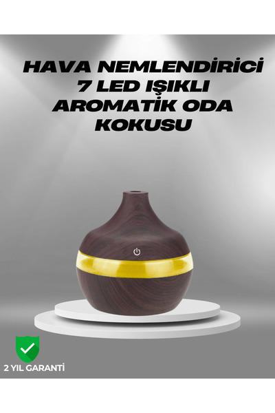 ARNEER Mey İthalat® Aromaterapi Uyumlu 300 Ml Led Işıklı Oda Kokusu Difüzörü