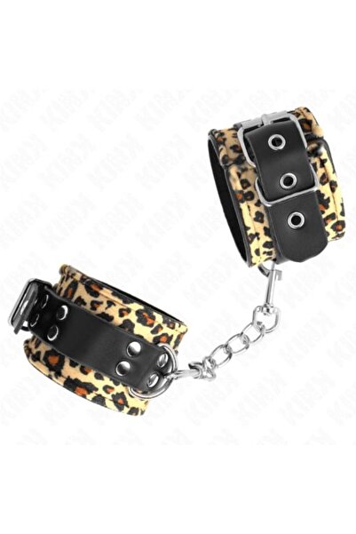 Kink Manșete – din piele cu imprimeu leopard, reglabile 18–29 cm, lățime 5.5 cm