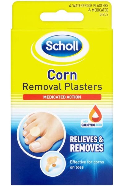 Dr. Scholl's Scholl Corn Removal Plasters, Easy-to-Use Treatment, Includes 4 ...