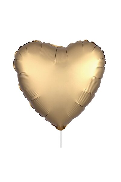 OEM Balon din Folie de Petrecere Sf. Valentin Auriu Inima 35x35 cm