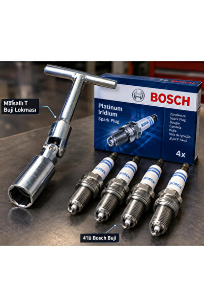 Bosch Buji Takımı Tek Tırnak + Mafsallı Buji Lokması/ Kendin Yap