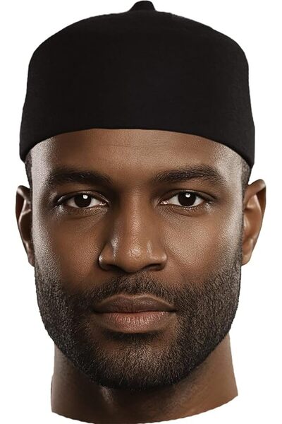 GENERAL Dupsie's Black Wool Felt Igbo Cap African Fez Kufi Hat