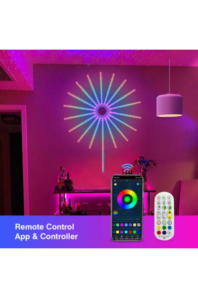OEM Lumini LED inteligente tip artificii, RGB, Muzică, Telecomandă