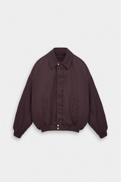 GIESTO Yarasa Kol Bordo Bomber Ceket