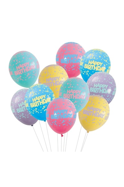 OEM Baloane de Petrecere Diferite Culori Pastelate Happy Birthday 30 cm - 30