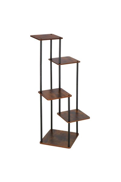 MyOfficeShop Suport pentru flori, 106x58 cm, negru/maro deschis – 5 rafturi, ...