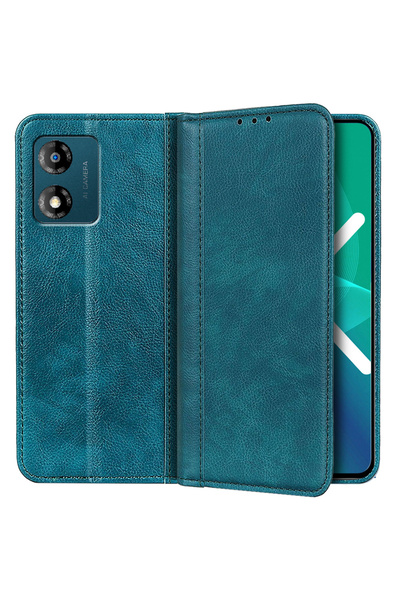 XGSM Husă tip carte pentru Motorola Moto E13, Piele ecologică, Verde