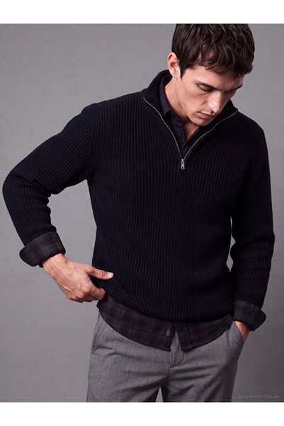 LC Waikiki Uzg Store's High-Style Stand-Up Collar Men's Knitwear Sweater for ...